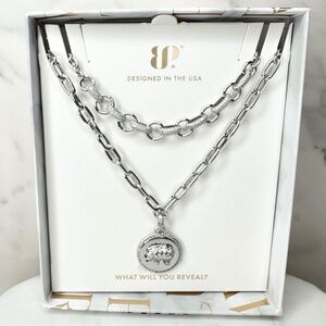 Bomb Party Luxe Layers Explore With Me NK44370 Silver Plating NWT